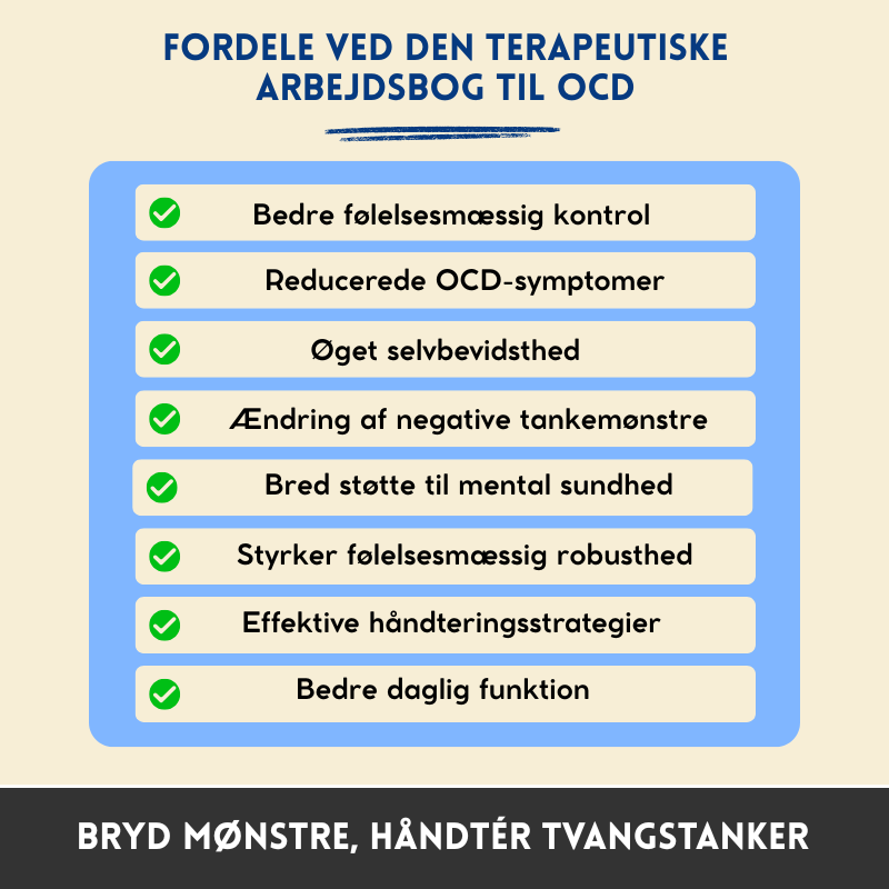 Tvangslidelse (OCD) – Terapeutisk Arbejdsbog – Terapeutiske Værktøjer og Mestringsstrategier