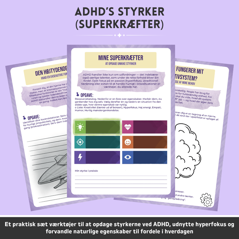 ADHD – Værktøjssæt til støtte af eksekutive funktioner – Redskaber til daglig koncentration