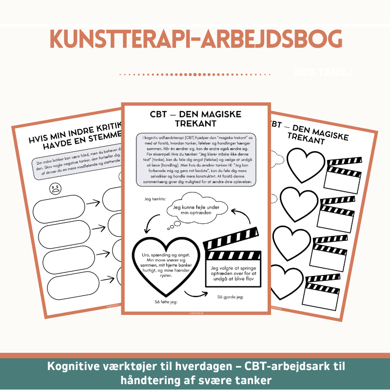 Kunstterapi: Øvelser for Børn Og Teenagere – 110+ printbare øvelser, der støtter mental sundhed (CBT, mindfulness og SEL)